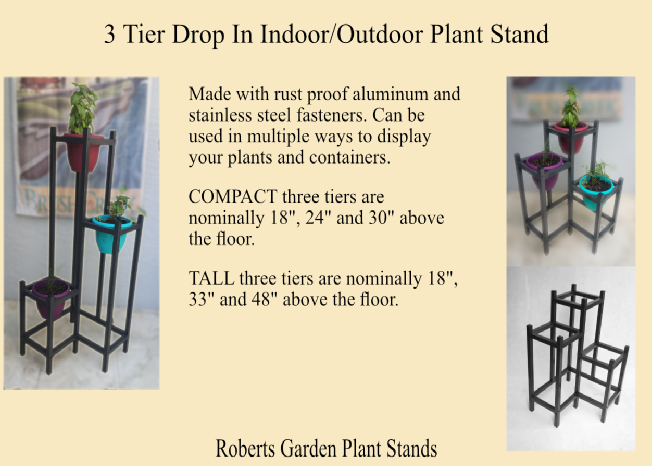 3 Tier Aluminum Indoor/Outdoor Plant Stand 