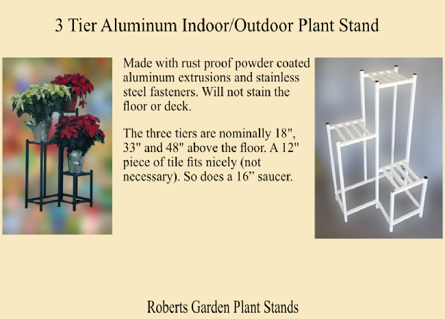 3 Tier Aluminum Indoor/Outdoor Plant Stand 
