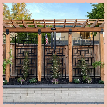 Custom sized PinWheel Garden Trellis Kits.